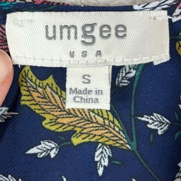 UMGEE Floral Boho Mini Dress Small Cottagecore Prairie - Picture 5 of 14